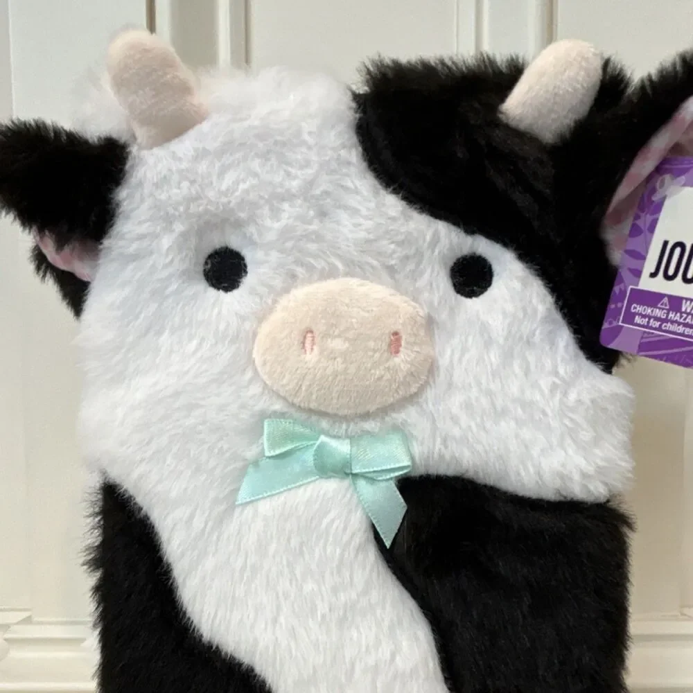 Festive Voice Cow Plush Faux Fur Journal 80 Sheets